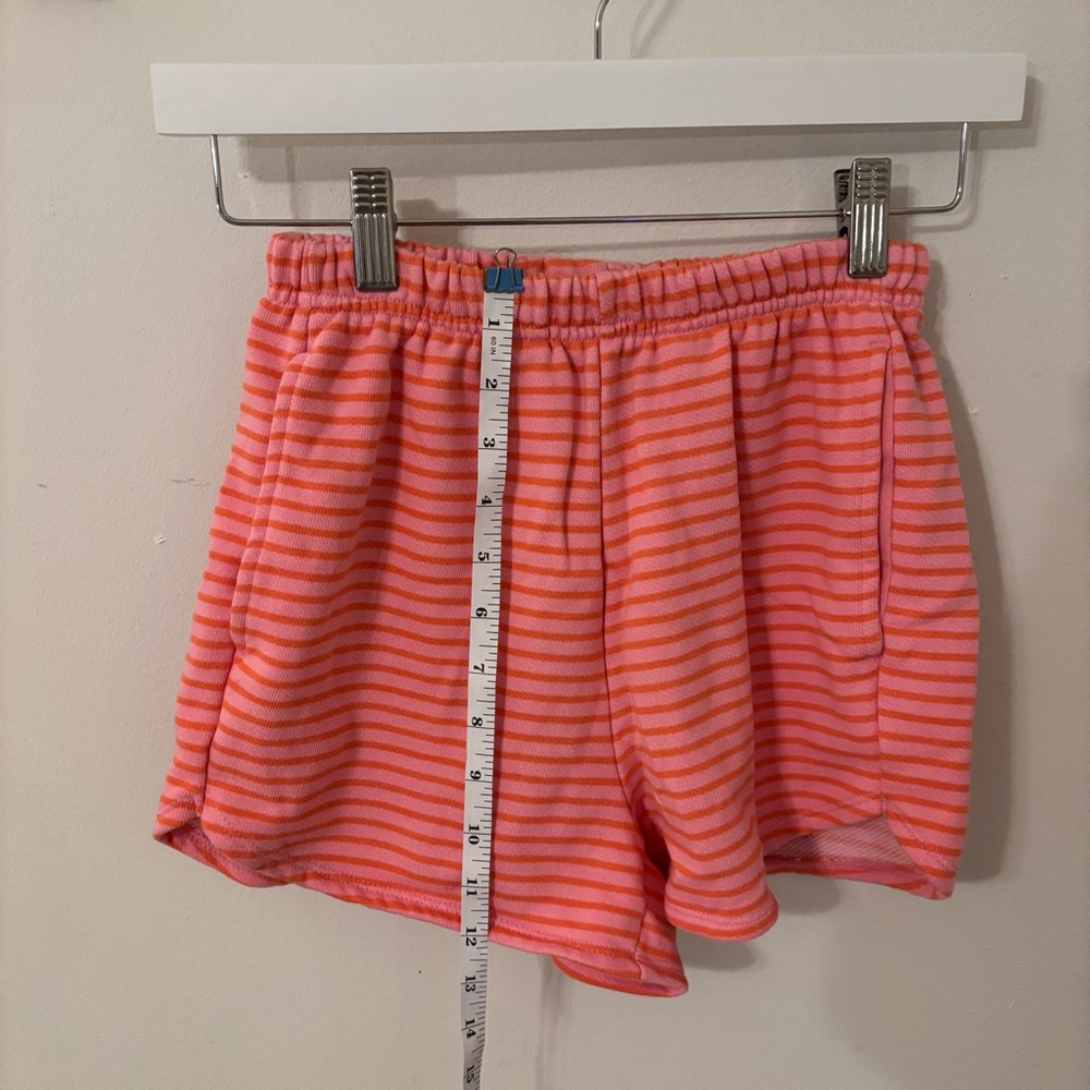Women's Mid-Rise French Terry Pull-On Shorts - Wild Fable Pink Striped XS - Picture 6 of 6